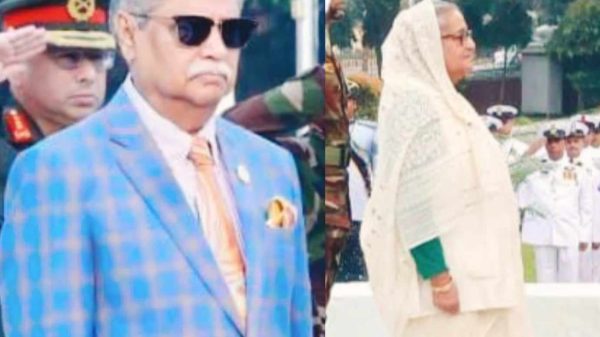 শিখা অনির্বাণে পুষ্পস্তবক অর্পণ করে মুক্তিযুদ্ধে শহীদদের শ্রদ্ধা জানিয়েছেন রাষ্ট্রপতি মো.সাহাবুদ্দিন ও প্রধানমন্ত্রী শেখ হাসিনা।