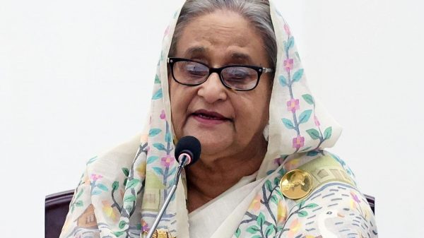 আওয়ামী লীগ সভাপতি ও প্রধানমন্ত্রী শেখ হাসিনা।