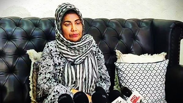 জাতীয়তাবাদী মহিলা দলের সভানেত্রী ও মির্জা আব্বাসের সহধর্মিনী আফরোজা আব্বাস।