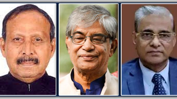 বিজ্ঞান ও প্রযুক্তিমন্ত্রী ইয়াফেস ওসমান, ডাক ও টেলিযোগাযোগমন্ত্রী মোস্তাফা জব্বার ও পরিকল্পনা প্রতিমন্ত্রী ড. শামসুল আলম