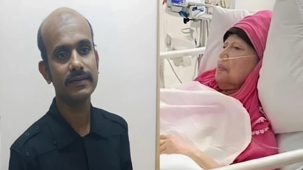 রাজধানীর এভারকেয়ার হাসপাতালে চিকিৎসাধীন বিএনপি চেয়ারপারসন খালেদা জিয়ার কেবিনে প্রবেশের চেষ্টাকালে মো. সুজন নামের এক যুবককে আটক করেছে হাসপাতাল কর্তৃপক্ষ।