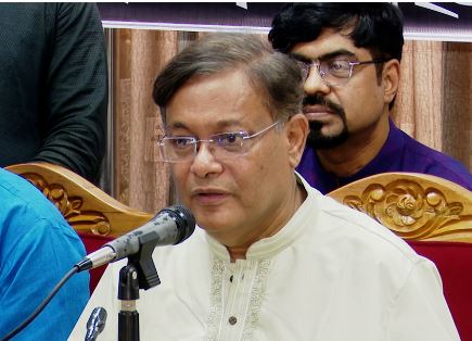 পররাষ্ট্রমন্ত্রী ও আওয়ামী লীগের যুগ্ম সাধারণ সম্পাদক ড. হাছান মাহমুদ।