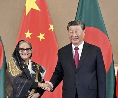 প্রধানমন্ত্রী শেখ হাসিনা ও প্রেসিডেন্ট শি জিনপিং।