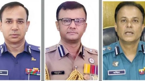 ব্যারিস্টার মো. হারুন অর রশিদ, মো. শাহাবুদ্দিন খান ও ড. খ. মহিদ উদ্দিন।